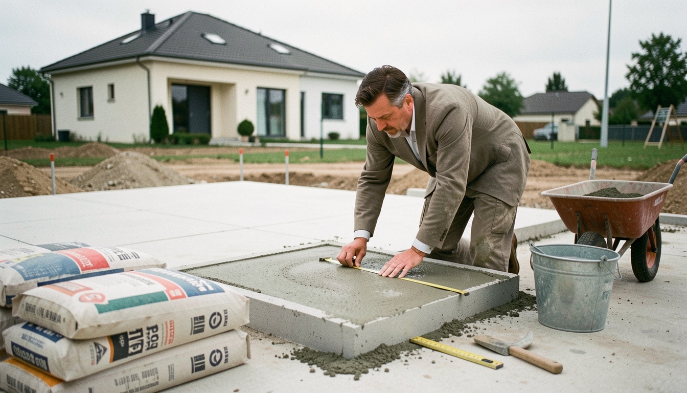 Combien de sacs de béton prêt pour 1 m² de dalle ?
